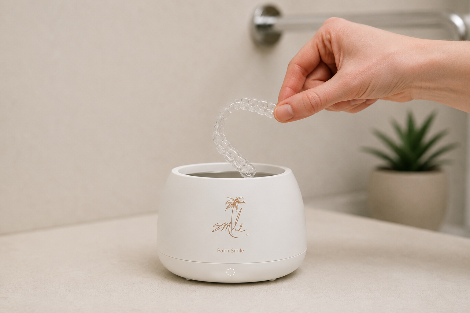 Palm Smile – Ultraschall-Reiniger für Zahnschienen & Retainer